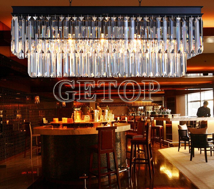 best price american country crystal chandelier dining room creative rectangular crystal pendant lamp led lighting rh chandelier