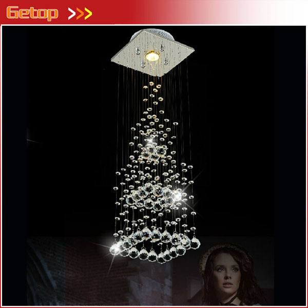 best price creative pyramid crystal light bedroom restaurant lamp led hanging wire crystal lamp ceiling lights