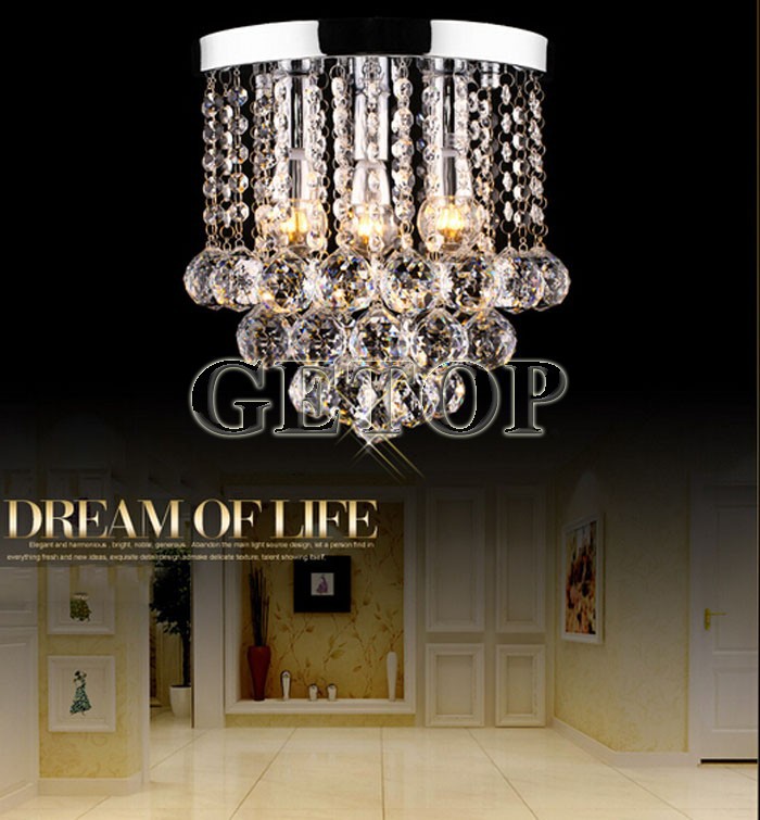 best price crystal chandelier lighting fixture crystal lustre lamp for aisle stair hallway corridor porch light d28cm*h25cm