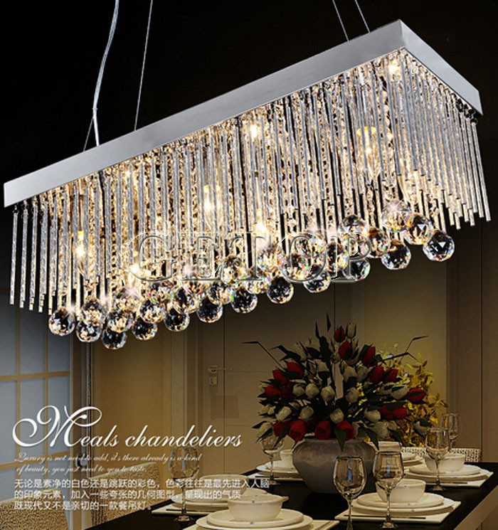 best price crystal chandeliers restaurant pendant lamp rectangle k9 crystal ceiling lamp fixture modern led lighting