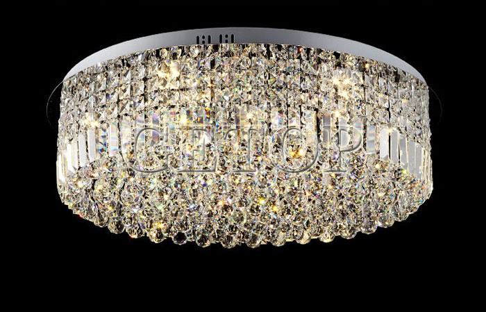 best price k9 crystal led ceiling lights stainless steel circular crystal chandeliers living room bedroom lamp lighting fixtures