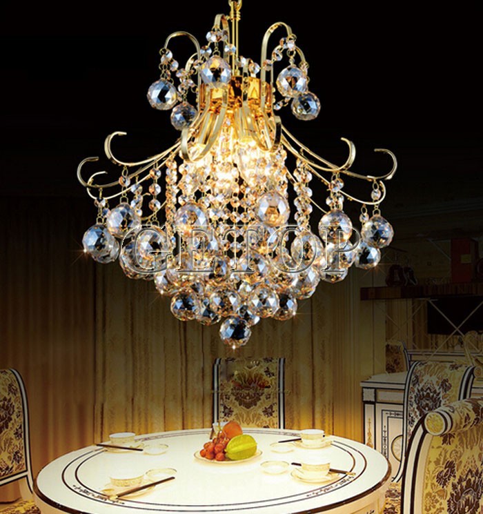 best price luxury crystal chandelier home lighting gold lamp holder creative living room restaurant led crystal lamp e14 base