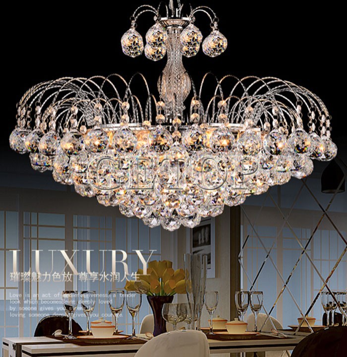 best price luxury crystal chandelier k9 crystal lamp living room bedroom modern restaurant round creative led lamps lighting