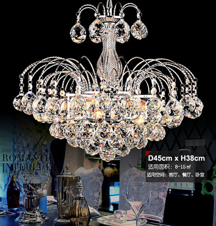 best price luxury crystal chandelier k9 crystal lamp living room bedroom modern restaurant round creative led lamps lighting