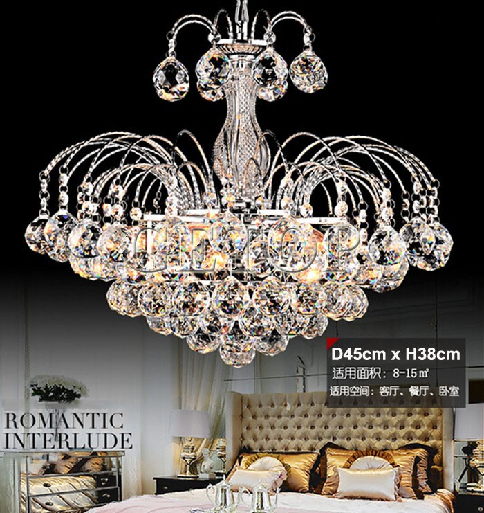 best price luxury crystal chandelier k9 crystal lamp living room bedroom modern restaurant round creative led lamps lighting