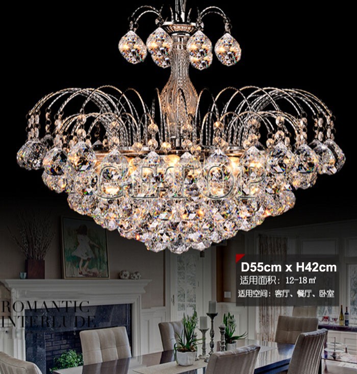 best price luxury crystal chandelier k9 crystal lamp living room bedroom modern restaurant round creative led lamps lighting