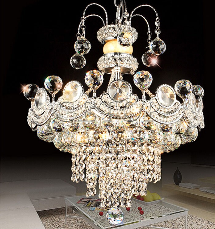 best price luxury k9 crystal chandelier modern led crystal lamp living room fashion gold/silver crystal lighting decoration