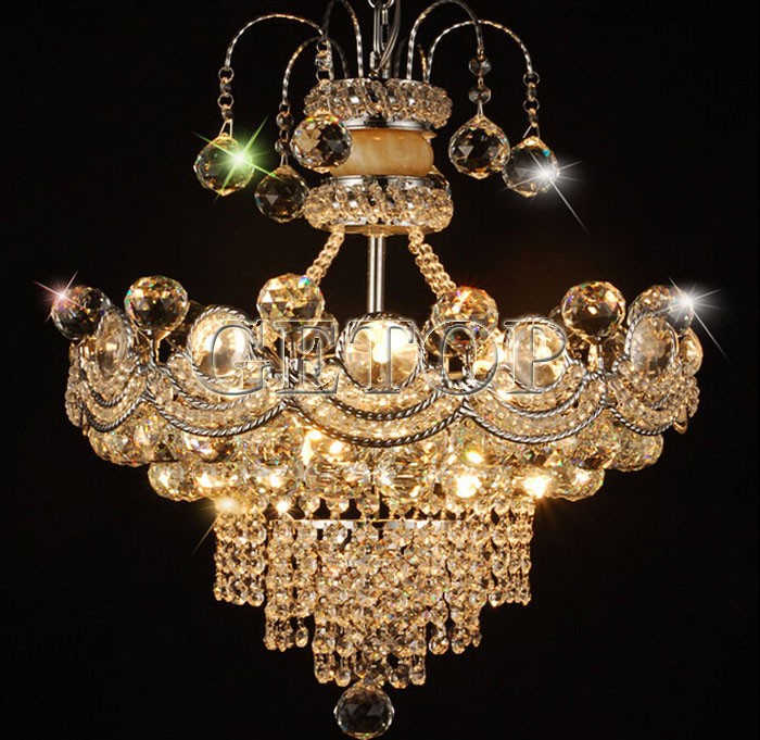 best price luxury k9 crystal chandelier modern led crystal lamp living room fashion gold/silver crystal lighting decoration