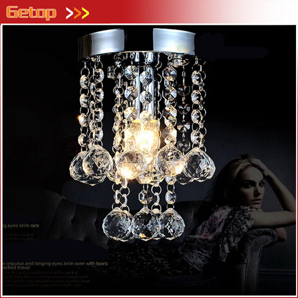 best price luxury k9 crystal chandelier small crystal lustre lamp for aisle stair hallway corridor porch light lighting fixture