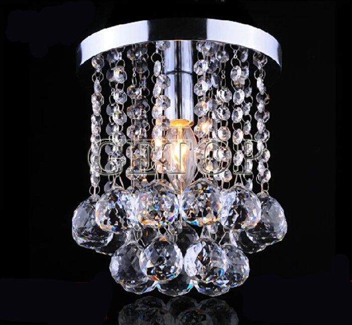 best price luxury k9 crystal chandelier small crystal lustre lamp for aisle stair hallway corridor porch light lighting fixture