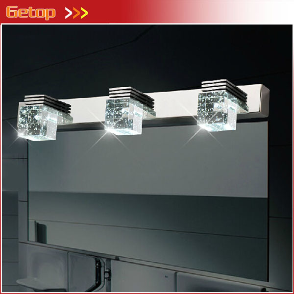 best price modern bathroom crystal lights crystal wall lamp 3 lights led bathroom light cabinet mirror light 3*3w