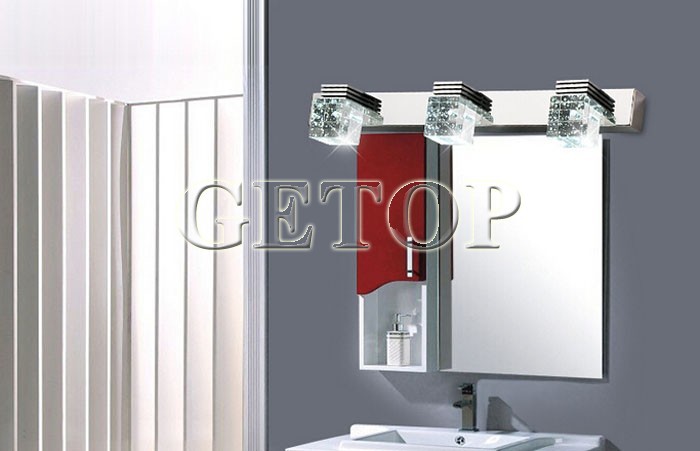 best price modern bathroom crystal lights crystal wall lamp 3 lights led bathroom light cabinet mirror light 3*3w