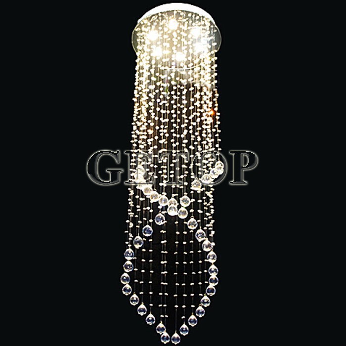 best price modern crystal chandelier light fixture duplex stairs led crystal lamp for ceiling villa hall chandelier droplight