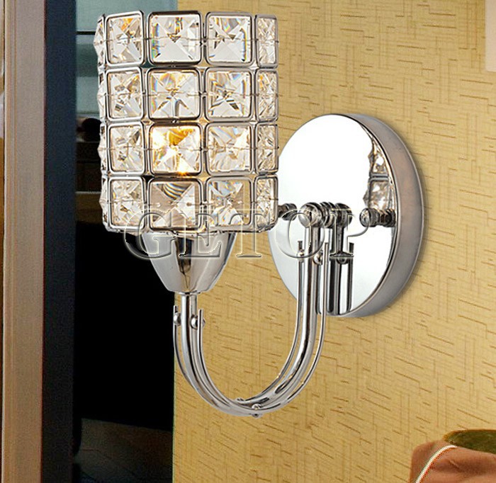 best price modern crystal wall lamps e14 led crystal wall light bedside lamps living room bedroom corridor lights home lightings