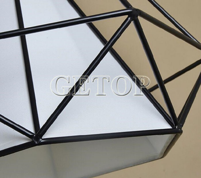 best price modern diamond chandeliers wrought iron birdcage vintage chandelier creative pyramid single head lights art