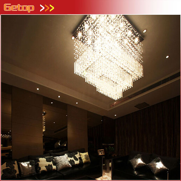 best price modern k9 crystal chandelier with led gu10 bulbs lighting fixture for hall lustres de cristal lustres e pendentes