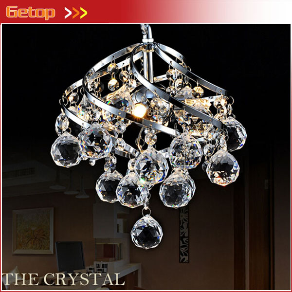 best price modern led crystal chandelier crystal lamp single-head lamps stair entranceway lighting study restaurant bar d26cm