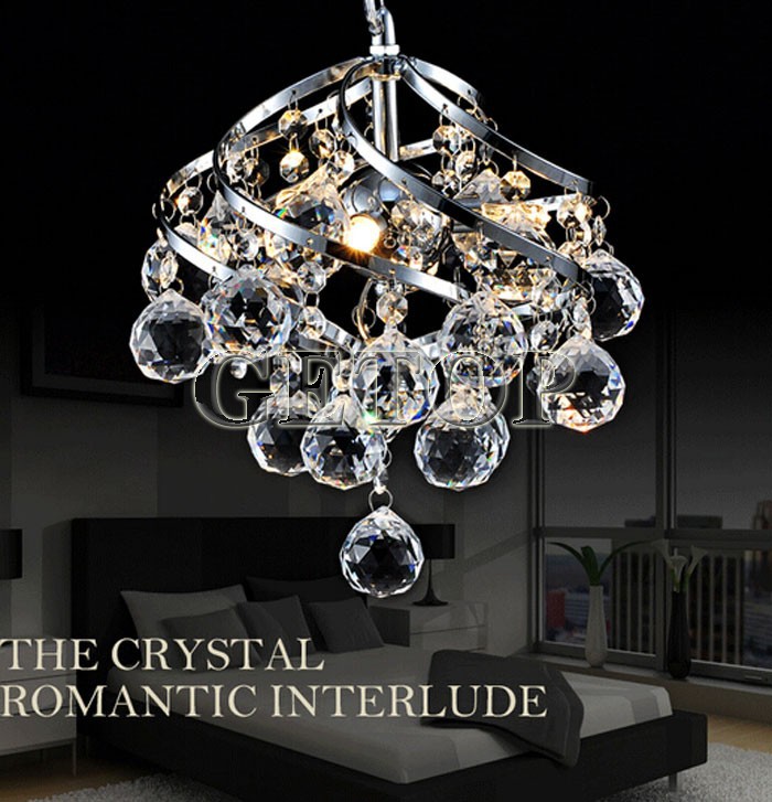 best price modern led crystal chandelier crystal lamp single-head lamps stair entranceway lighting study restaurant bar d26cm