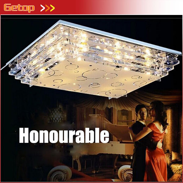 best price modern led rectangle ceiling lights living room restaurant crystal light led lighting fixtures indoor decoration