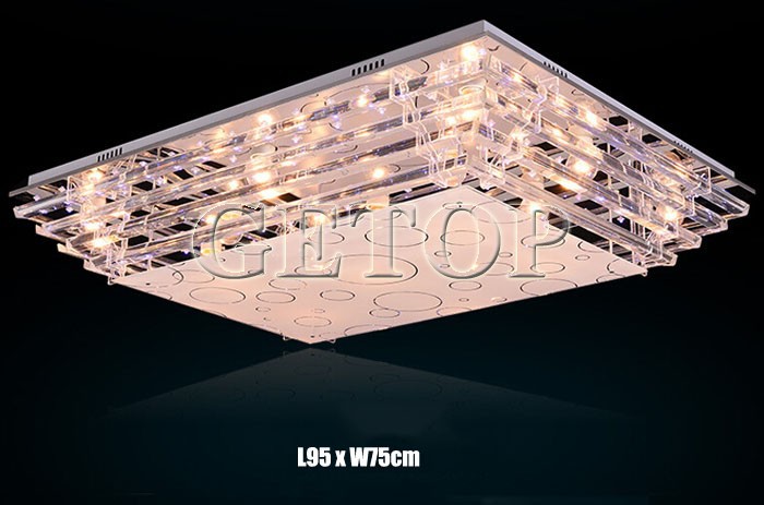 best price modern led rectangle ceiling lights living room restaurant crystal light led lighting fixtures indoor decoration