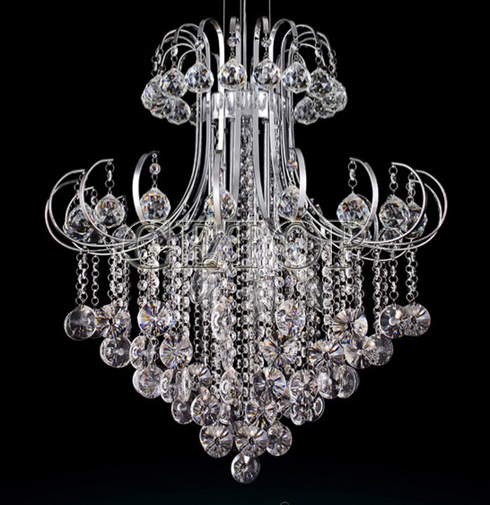 best price modern luxury crystal chandelier k9 crystal lustre for dining room home lightings led e14*6pcs d60*h70cm crystal lamp