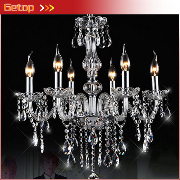 best price modern luxury k9 crystal chandelier light cristal lustre 6 arms home lighting d550mmxh600mm