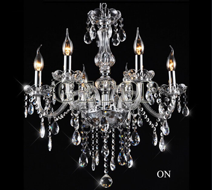 best price modern luxury k9 crystal chandelier light cristal lustre 6 arms home lighting d550mmxh600mm