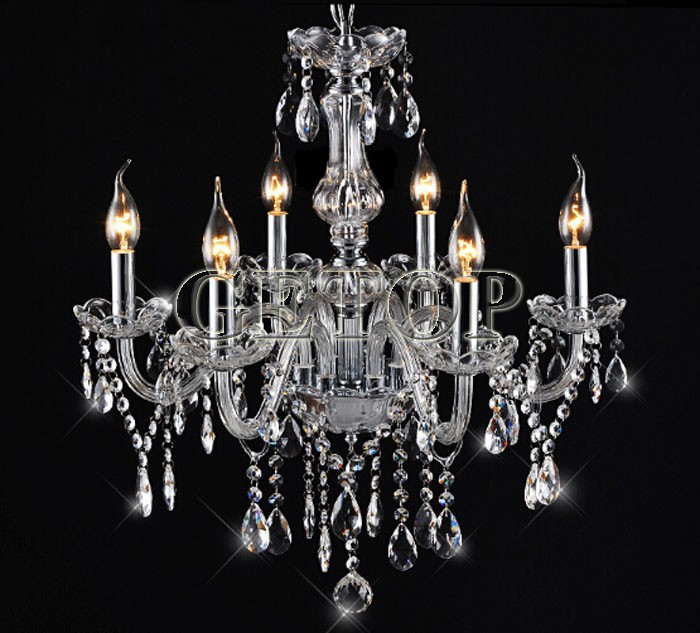 best price modern luxury k9 crystal chandelier light cristal lustre 6 arms home lighting d550mmxh600mm