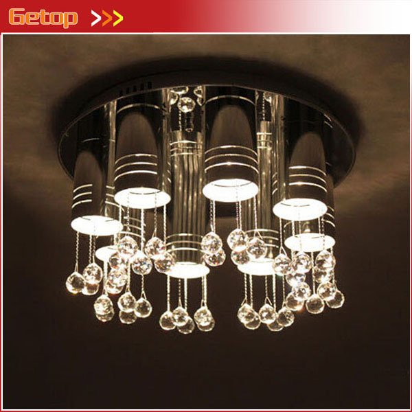 best price modern minimalist led ceiling lamp crystal lamp living room bedroom warm circular lights creative lights