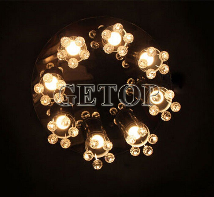 best price modern minimalist led ceiling lamp crystal lamp living room bedroom warm circular lights creative lights