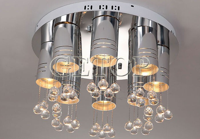 best price modern minimalist led ceiling lamp crystal lamp living room bedroom warm circular lights creative lights