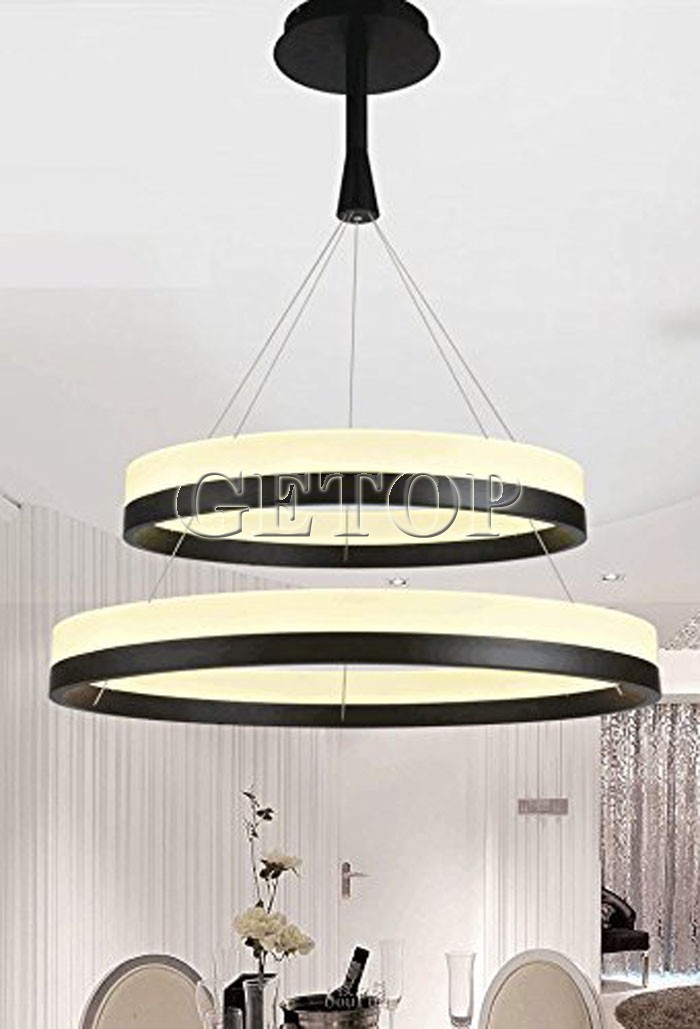 best price modern two rings (11.8 - 19.7 inches) ceiling light fixture led lighting circular acrylic lights