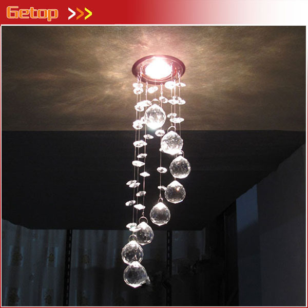 best price new arrival 3w led crystal chandelier modern crystal lamps aisle hallway lights dia85mm x h300mm