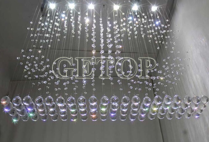 best price new restaurant hanging wire crystal lamp led curtain partition crystal chandeliers bedroom living room crystal lights