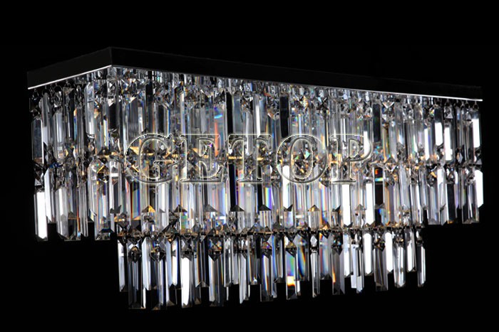 best price rectangle k9 crystal chandelier restaurant light luxury lustres crystal pendant lamp for bar e14 led lighting fixture