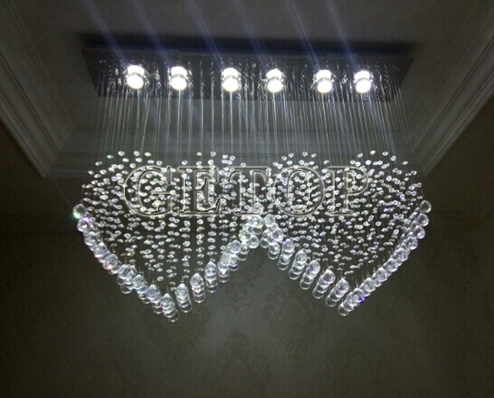 best price sweet love hearted k9 crystal pendant lamps romantic double hearts led crystal chandelier indoor lighting