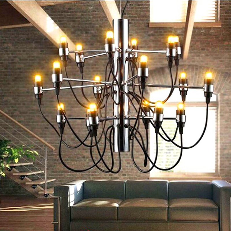 chandelier, modern designer 18/30/50 bulbs lamp lights chandelier pendant for living room dinning room decor, gino sarfatti