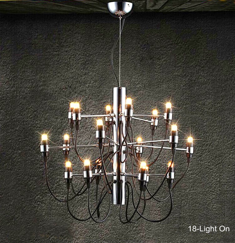 chandelier, modern designer 18 bulbs lamp lights chandelier pendant for living room dinning room decor, gino sarfatti