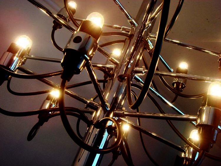 chandelier, modern designer 18 bulbs lamp lights chandelier pendant for living room dinning room decor, gino sarfatti