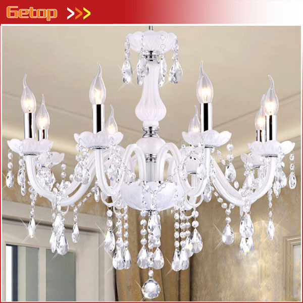 european k9 crystal lamps home lighting lustres de cristal decoration white crystal pendant lights glass living room indoor lamp