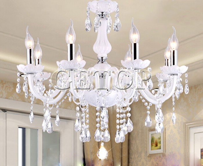 european k9 crystal lamps home lighting lustres de cristal decoration white crystal pendant lights glass living room indoor lamp