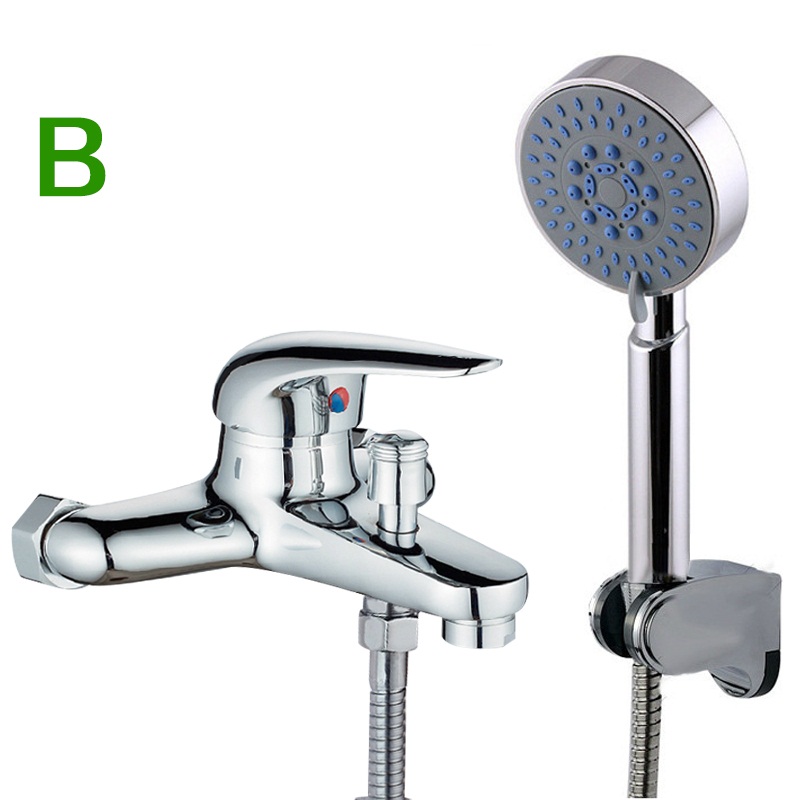 huic &cold water brass shower mixer faucet + shower handle with 1.5m hose + handle's support