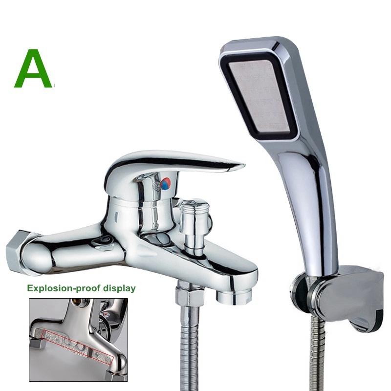 huic &cold water brass shower mixer faucet + shower handle with 1.5m hose + handle's support