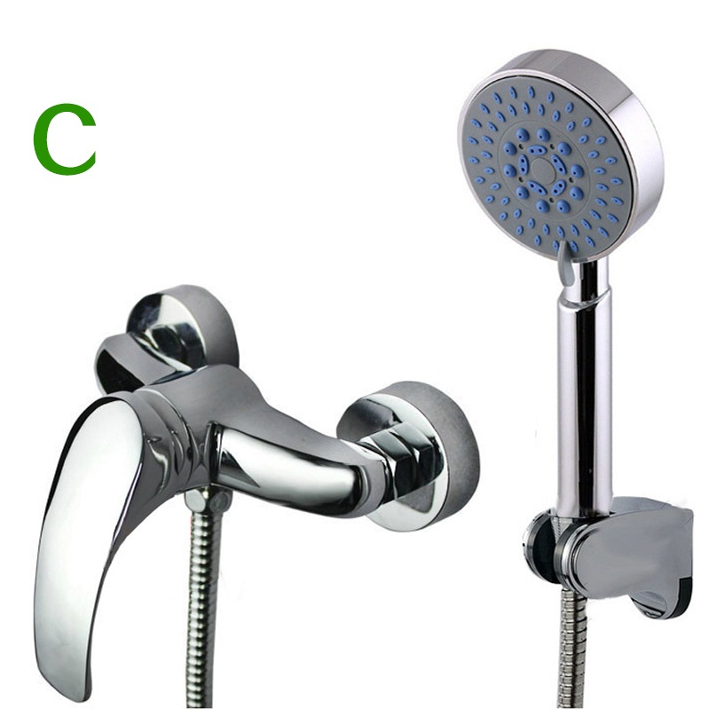 huic &cold water brass shower mixer faucet + shower handle with 1.5m hose + handle's support