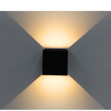 led wall light, modern cube wall sconce direction adjustable wall mounted lamp waterproof for loft outdoor indoor home decor