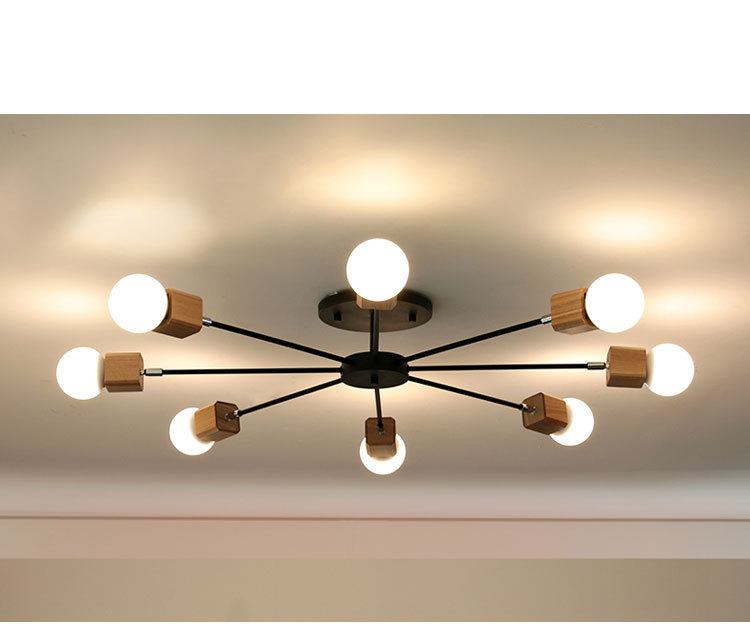 lukloy ceiling light lamp, apartmet kitchen island dining living room shop decoration simple modern wood lamp