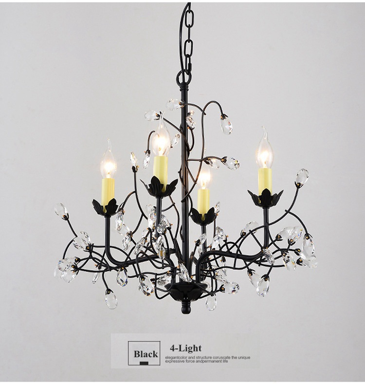 lukloy crystal branch chandelier lights lamps living room retro vintage lighting fixtures for living dining room bedroom light