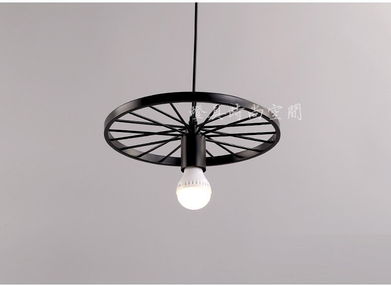 lukloy industrial lighting, nordic iron wheel ktchen chandelier lighting retro edison lamp lights pendant for home dining room