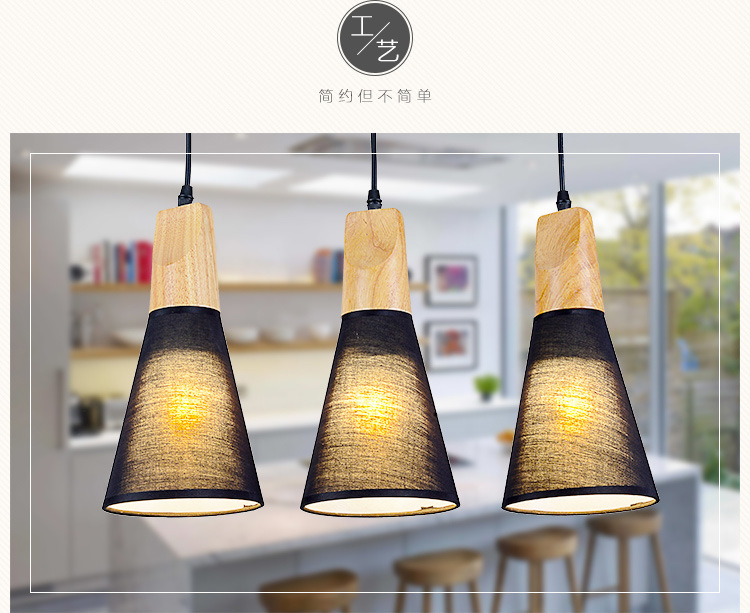 lukloy modern lights pendant , natural wooden pendant lamp lighting fixture for cafe bar living room kitchen island lamp