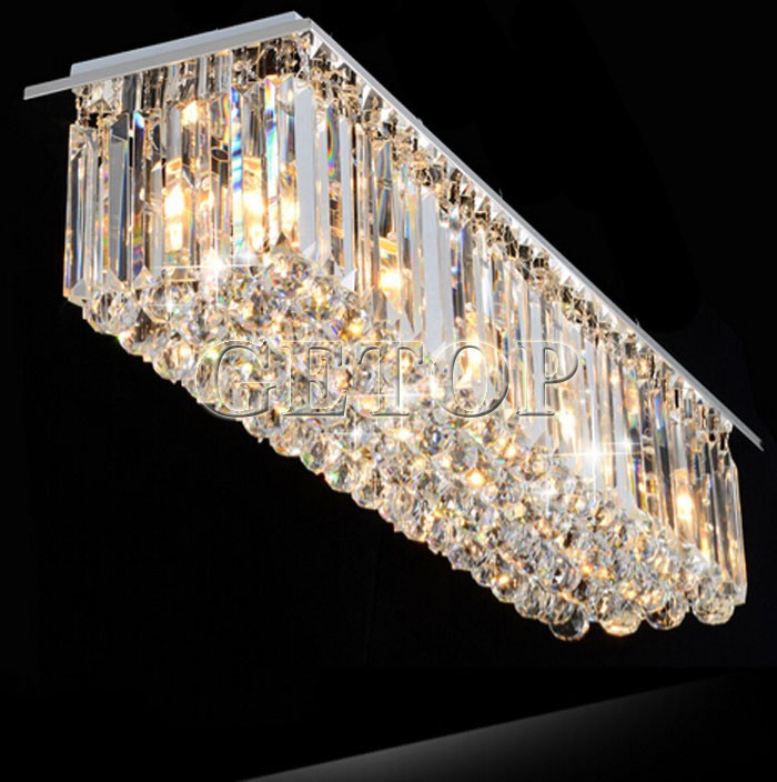 modern crystal chandelier restaurant lights rectangular led crystal light living room ceiling chandelier lighting fixtures bar